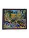 Blue Pottery 20 Tiles Wall Pannel With wooden Frame Hand Painted